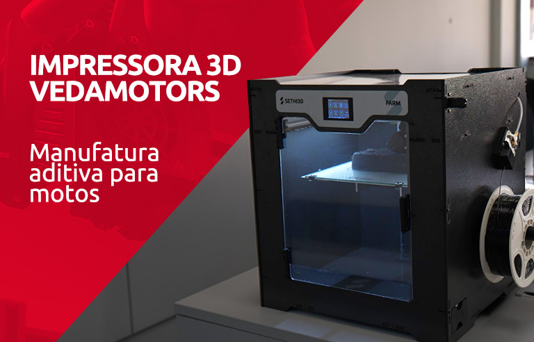 Com nova impressora 3D, Vedamotors amplia possibilidades na manufatura aditiva para motos